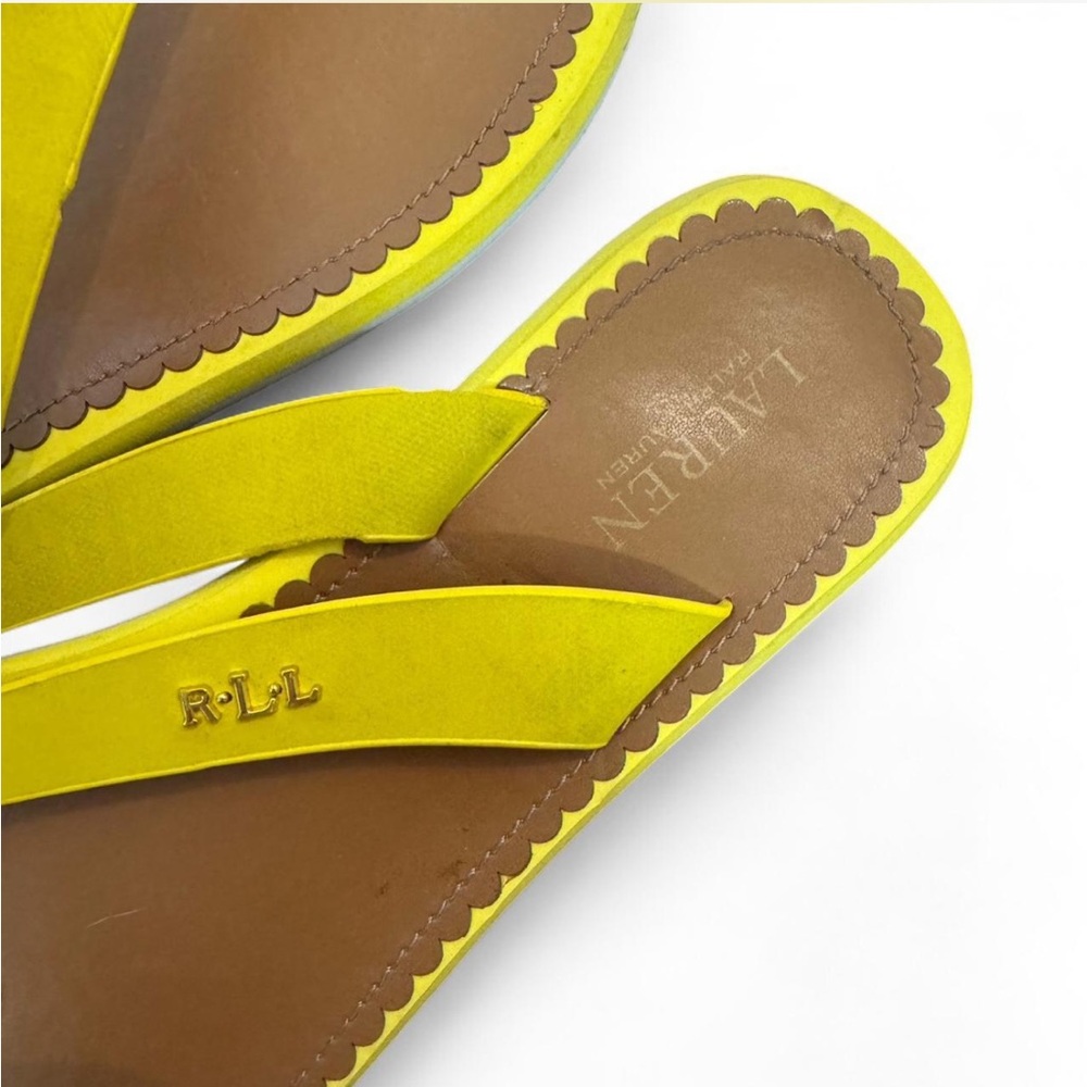 Yellow Ralph Lauren Flip Flops - Picture 5 of 5